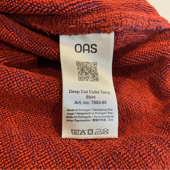 OAS Deep Cut Short Sleeve Cuba Terry Shirt - Picture 4 of 6